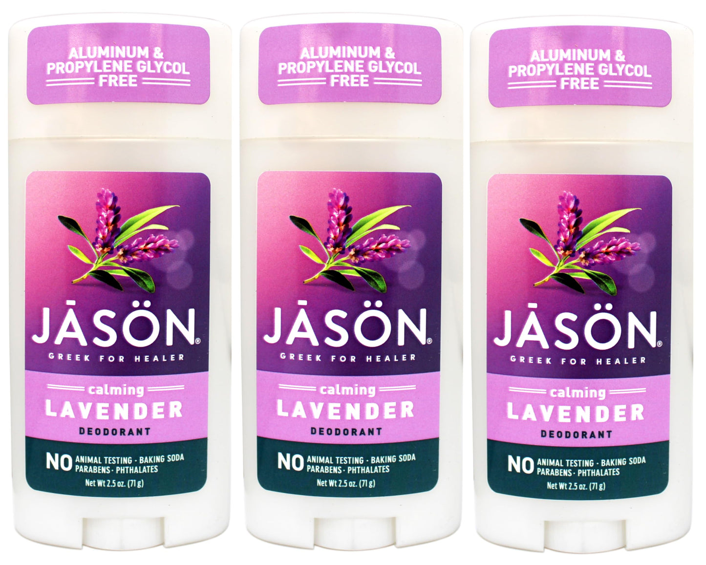 JASON Calming Lavender Deodorant Stick, 2.5 Ounce Sticks (Pack of 3) Beauty and Personal Care JASON