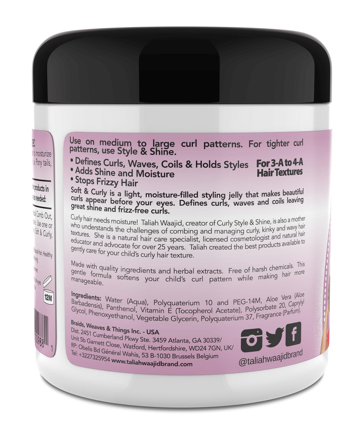 Taliah Waajid Kinky Wavy Natural Soft and Curly Jelly, 6 Ounce (U064) Beauty & Personal Care Taliah Waajid black earth products