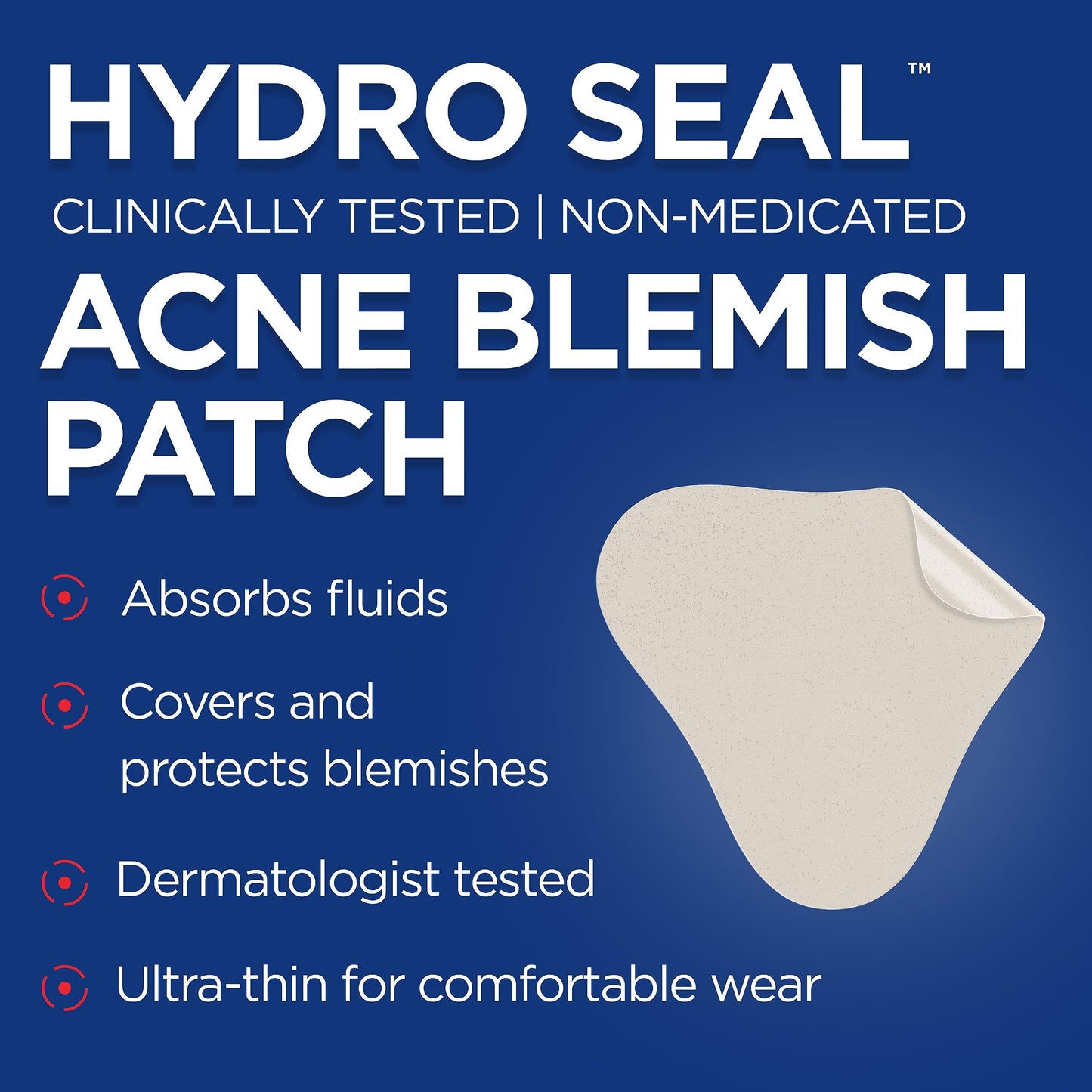 Band-Aid Brand Hydro Seal Acne Patches for Face, Non-Medicated Acne Blemish Patch Absorbs Fluids & Provides a Protective Healing Environment Beauty & Personal Care Band-Aid