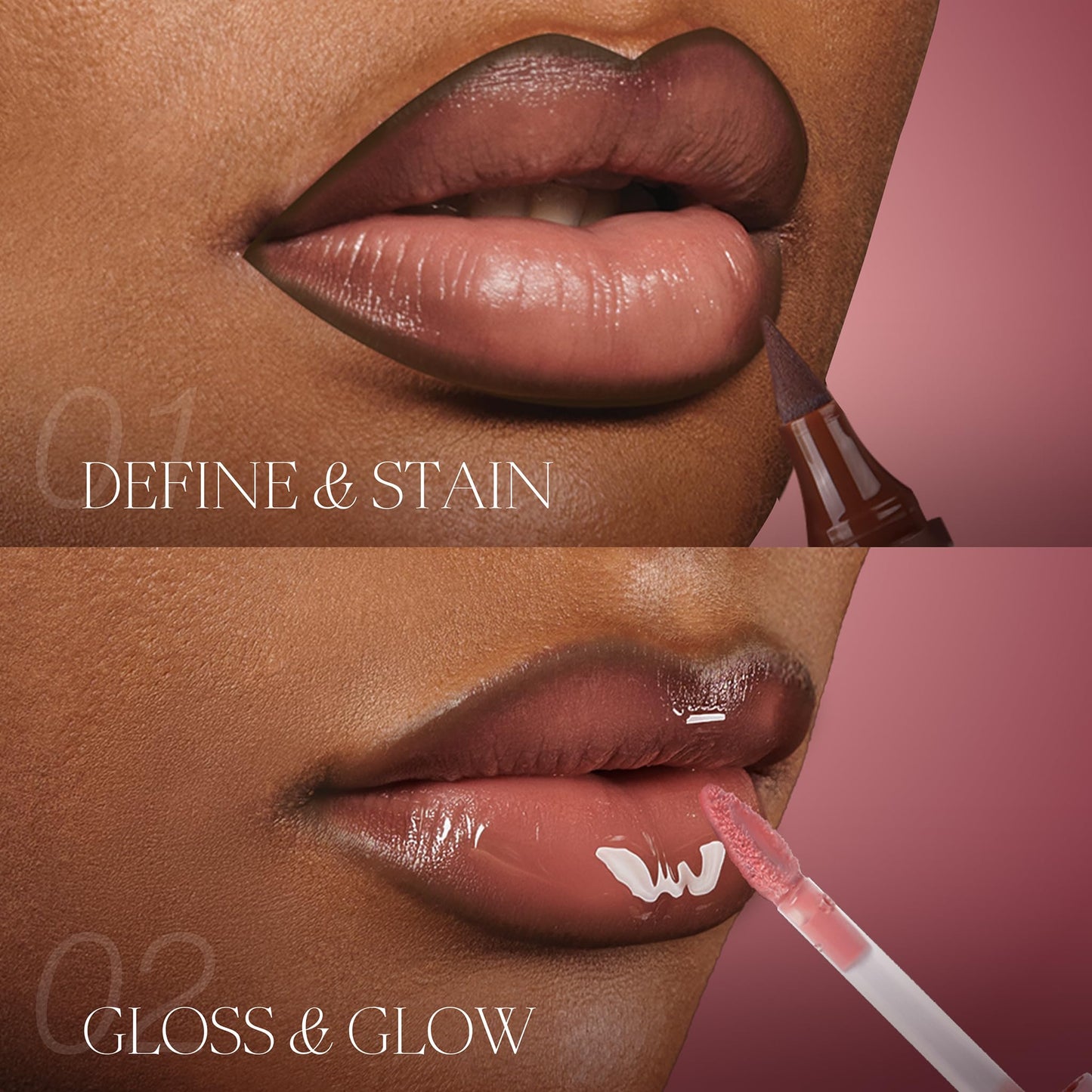 Absolute New York Lip DuoZ, 2 in 1 Lip Marker and Lip Gloss, High Shine, Water Resistant, Smudge Proof, Precision Felt Tip (Mauvemente) Beauty & Personal Care Absolute New York