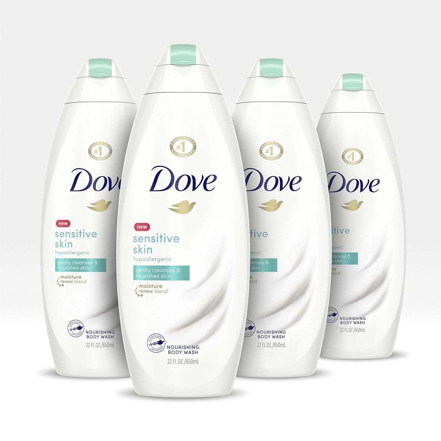 Dove Body Wash Nourishing Sensitive Skin Sulfate Free and Hypoallergenic 22 oz 4 count Beauty & Personal Care Dove