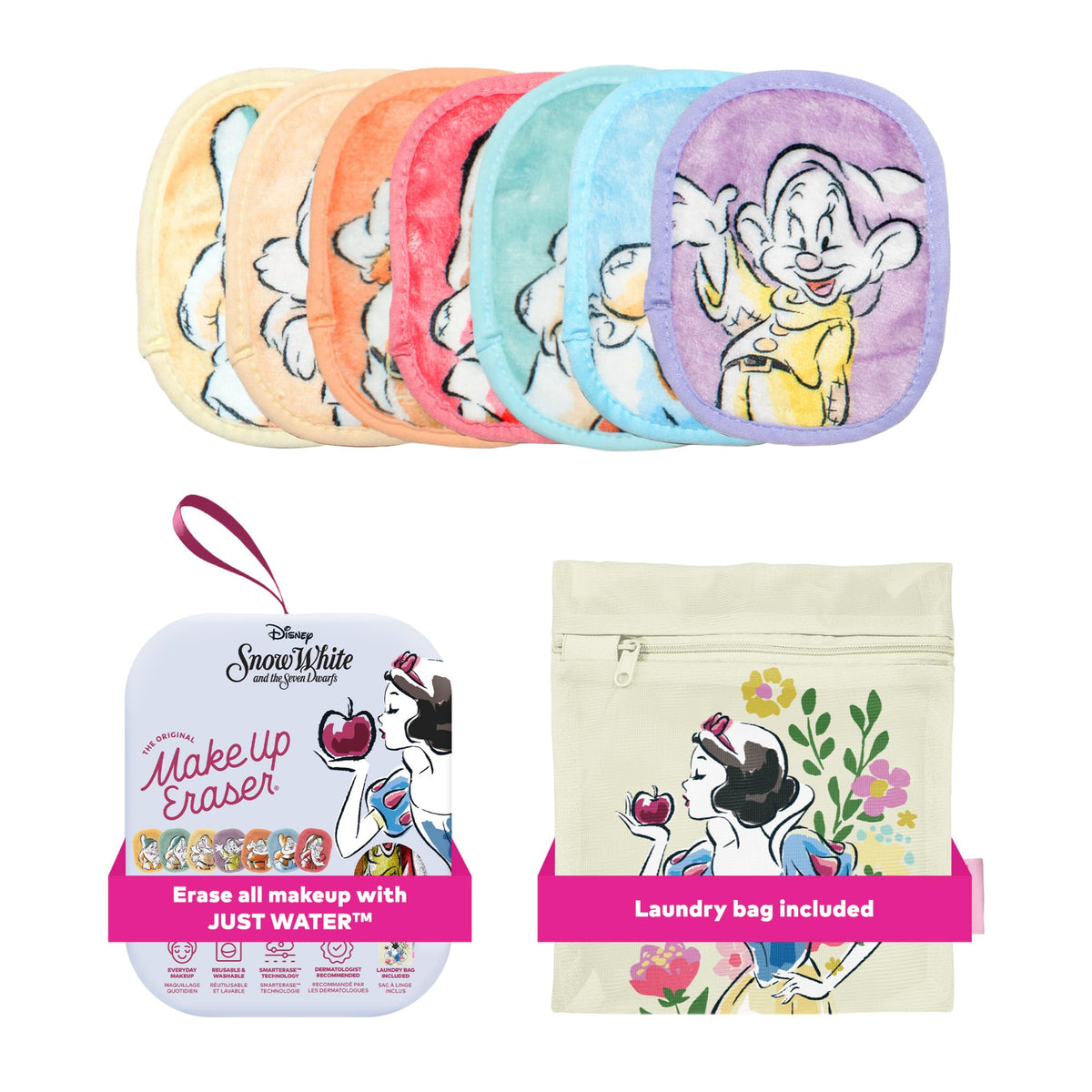 The Original MakeUp Eraser 7-Day Set, Erase All Makeup With Just Water, Including Waterproof Mascara, Eyeliner, Foundation, Lipstick, Sunscreen, and