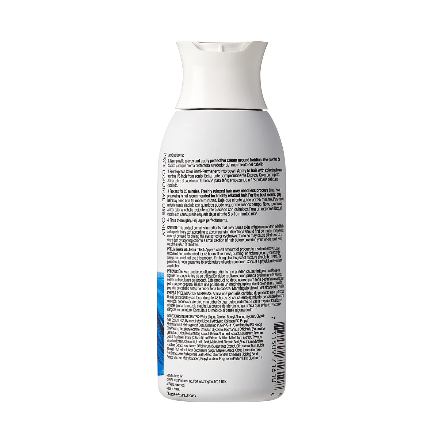 Kiss Express Semi-Permanent Hair Color - Vivid, Highly Pigmented Dye for Vibrant Hair, Gentle Formula, Gray Coverage, pH Balanced,23 Intermixable Beauty & Personal Care KISS