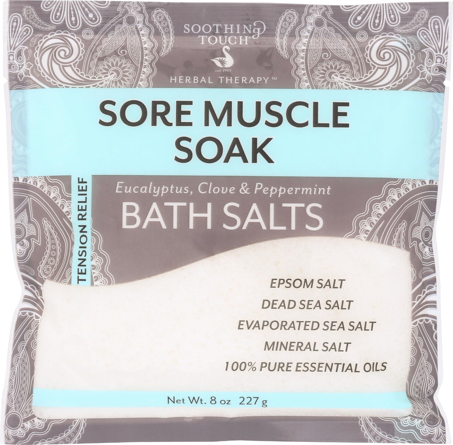 Soothing Touch Sore Muscle Soak Bath Salts Pouch, Peppermint, 8 Oz Beauty and Personal Care Soothing Touch