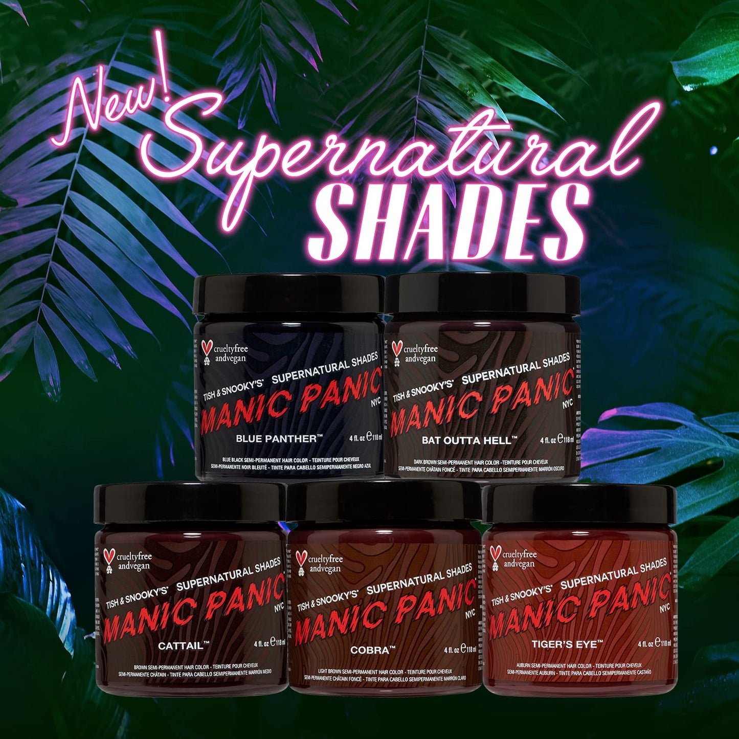 MANIC PANIC Bat Outta Hell Dark Brown Hair Dye - Supernatural - Semi Permanent Dark Espresso Brown Hair Color For Women And Men - Vegan, PPD & Ammonia Beauty & Personal Care MANIC PANIC