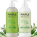 Tea Tree Shampoo and Conditioner Set - Sulfate Free Clarifying Shampoo and Conditioner for Oily Hair & Scalp Care with Australian Tea Tree Oil Beauty & Personal Care Maple Holistics