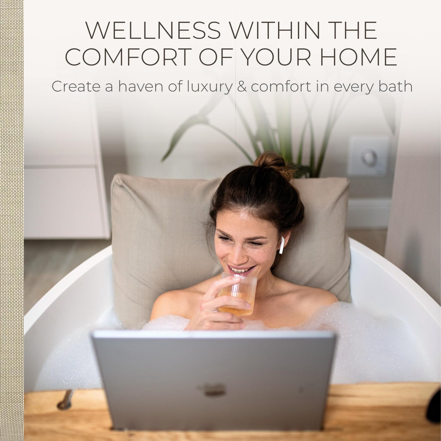 BADESOFA® Luxury Bath Pillow M - Lusciously Soft & Comfortable Tub Pillow for Bathtub - Washable & Quick-Drying Bath Back Pillow - Non-Slip Full Body Beauty and Personal Care BADESOFA
