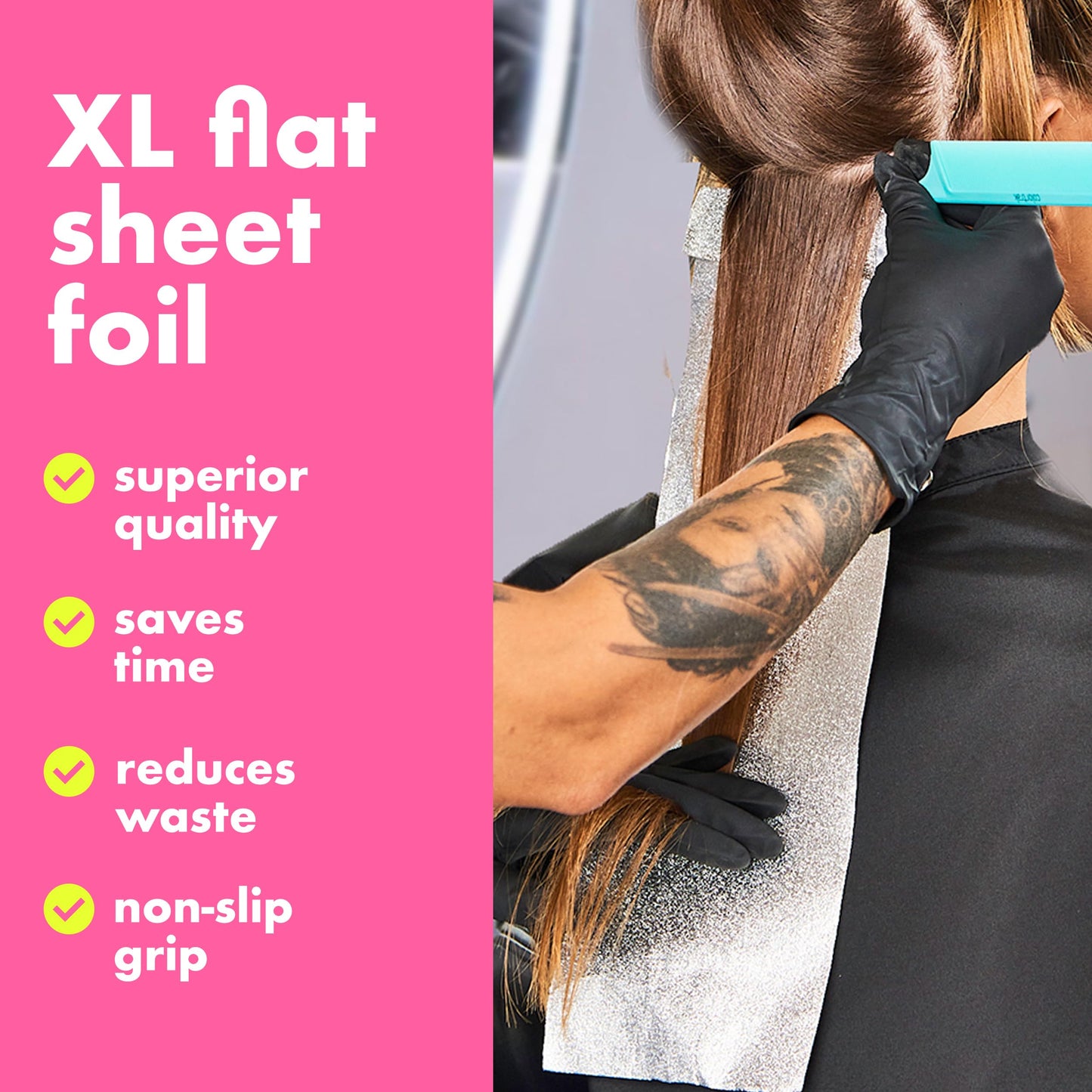 Colortrak Embossed Hair Coloring Foil Sheets, Professional, Convenient 5 x 16 inch Extra Long Pre-cut Sheets, Easy to Grab During Processing, Silver Beauty & Personal Care Colortrak