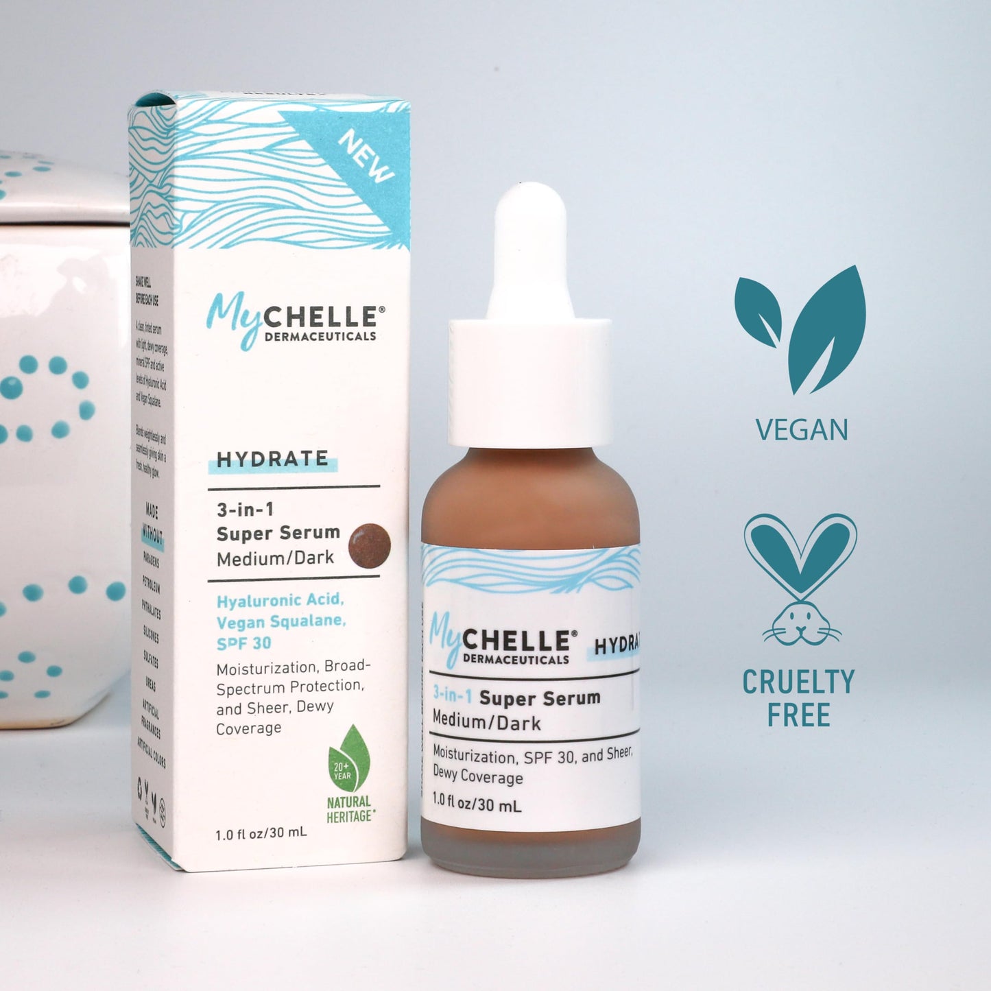 MyCHELLE Medium/Dark 3-in-1 Super Serum, 1 oz Beauty & Personal Care MyChelle Dermaceuticals