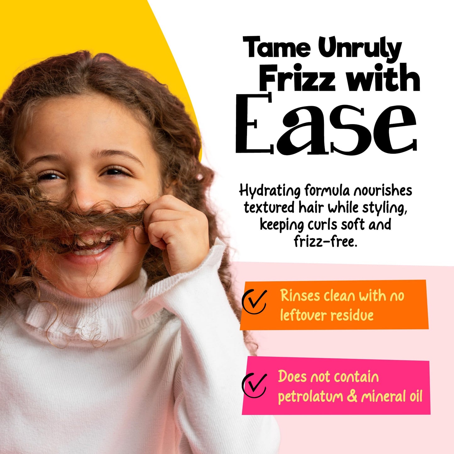 CurlyKids Kids Texture Foam - Lightweight Curl Defining Mousse for Curly, Coily, Kinky & Wavy Hair - Frizz Control, Moisturizing & Shine-Boosting Hair Beauty & Personal Care CurlyKids