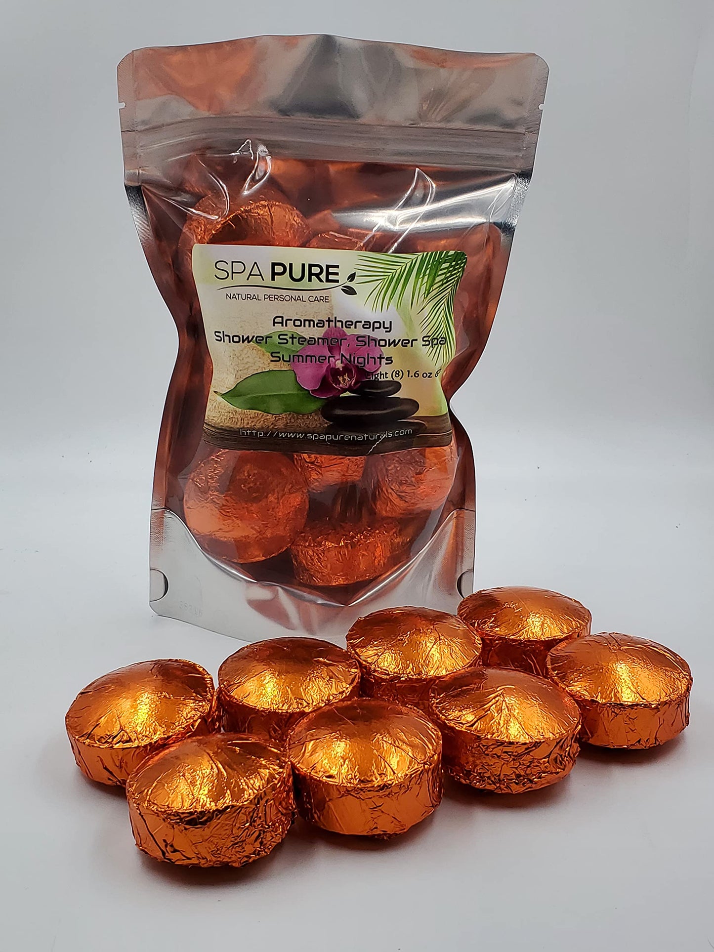 Citrus Burst Aromatherapy Shower Bombs: Tablets, Steamers, 100% Natural/Organic Essential Oils (8 Count) Pack of 1 Beauty and Personal Care Spa Girl/Spa Pure