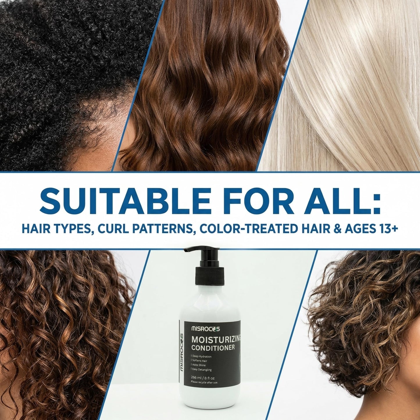 MISROCOS Moisturizing Conditioner & Anti-Dandruff Shampoo - Hair Care Essentials for Professional Scalp Care, Deep Hydration, Shine, Flake Control Beauty & Personal Care MISROCOS