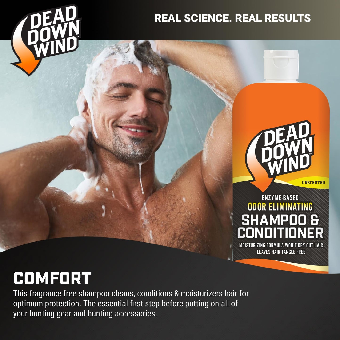 Dead Down Wind Shampoo & Conditioner | 12 oz Bottle | Odor Eliminator, Hunting Accessories | Gentle Shampoo & Conditioner for Hunting | Safe Beauty & Personal Care DEAD DOWN WIND