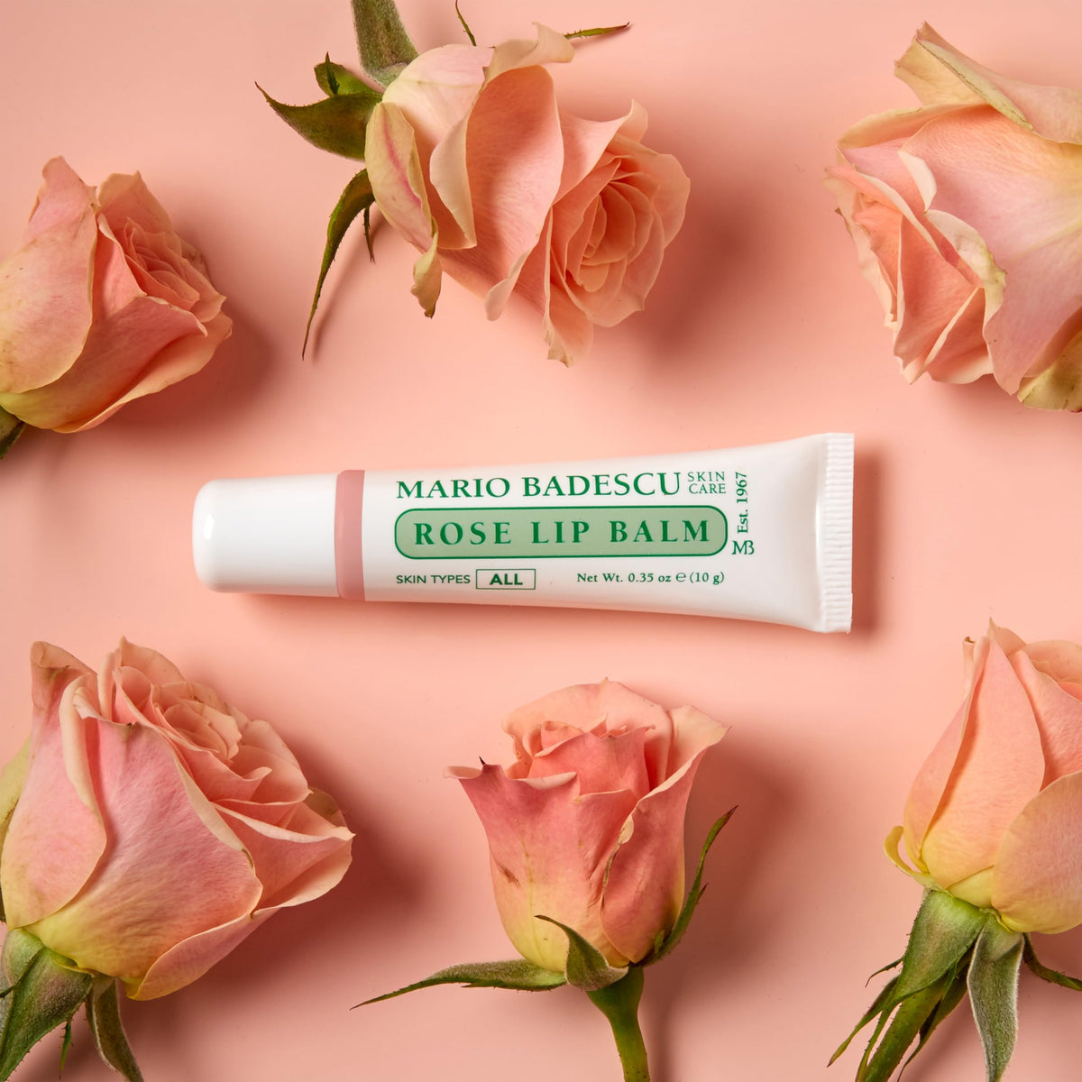 Mario Badescu Moisturizing Rose Lip Balm for Dry Cracked Lips, Infused with Coconut Oil and Shea Butter, Ultra-Nourishing Lip Care Moisturizer Beauty & Personal Care Mario Badescu