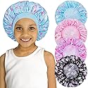 4 PCS Kids Satin Bonnet Child Sleeping Cap,Soft Silk Bonnet Elastic Wide Band,Breathable Baby Bonnets Night Sleep Caps,Colorful Night Hats for Girls Beauty & Personal Care COCPOK