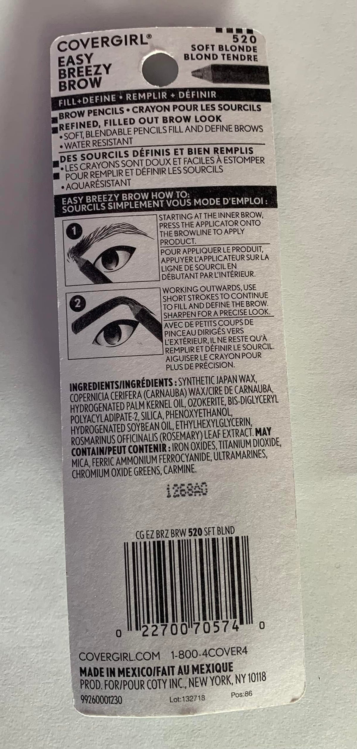 Cover Girl Brow & Eye Makers Brow Shaper and Eyeliner, Soft Blonde #520-1 Ea