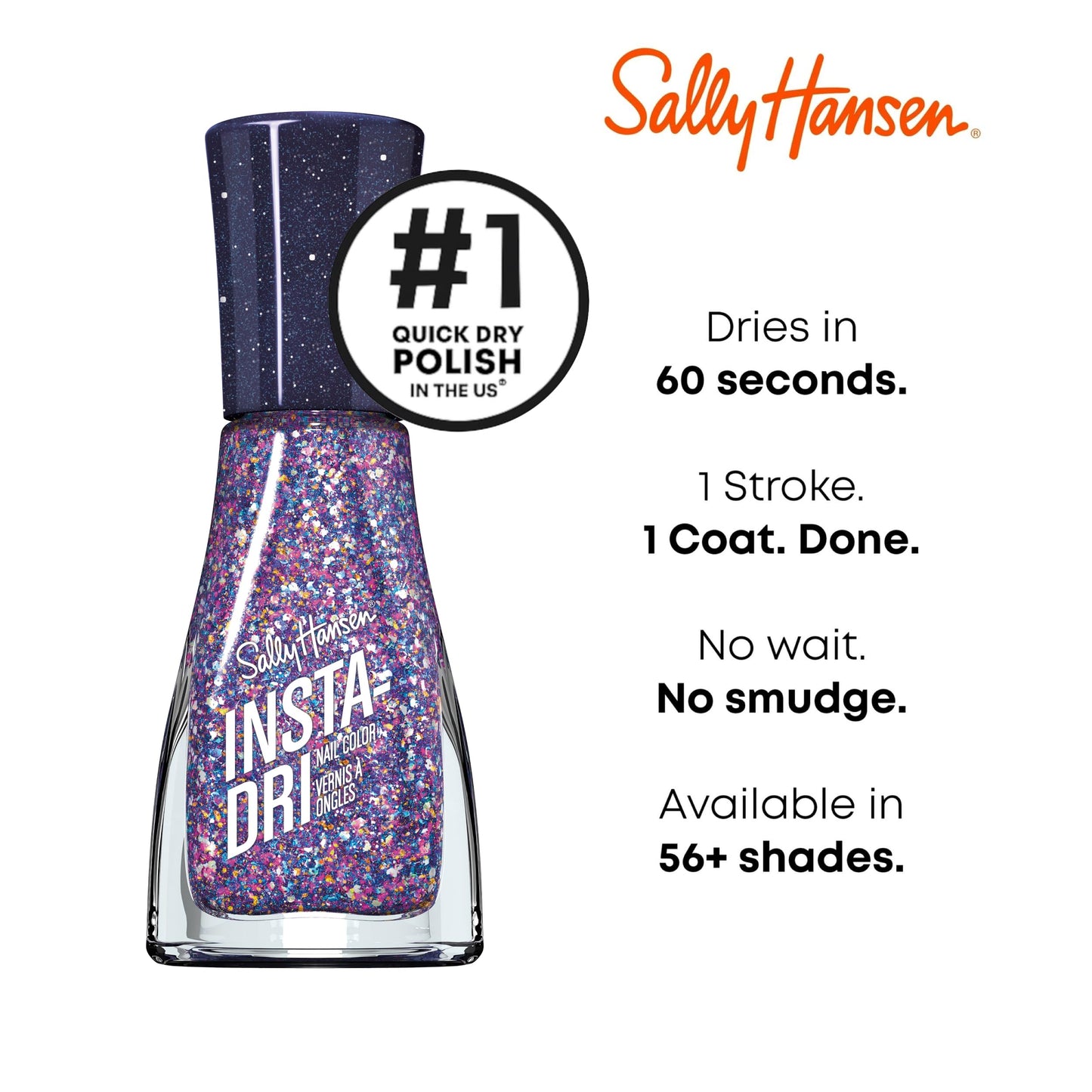 Sally Hansen Insta-Dri®, Grape Shifter, Quick Dry, Long Lasting, Streak-Free Shine, Purple Nail Polish Beauty & Personal Care Sally Hansen