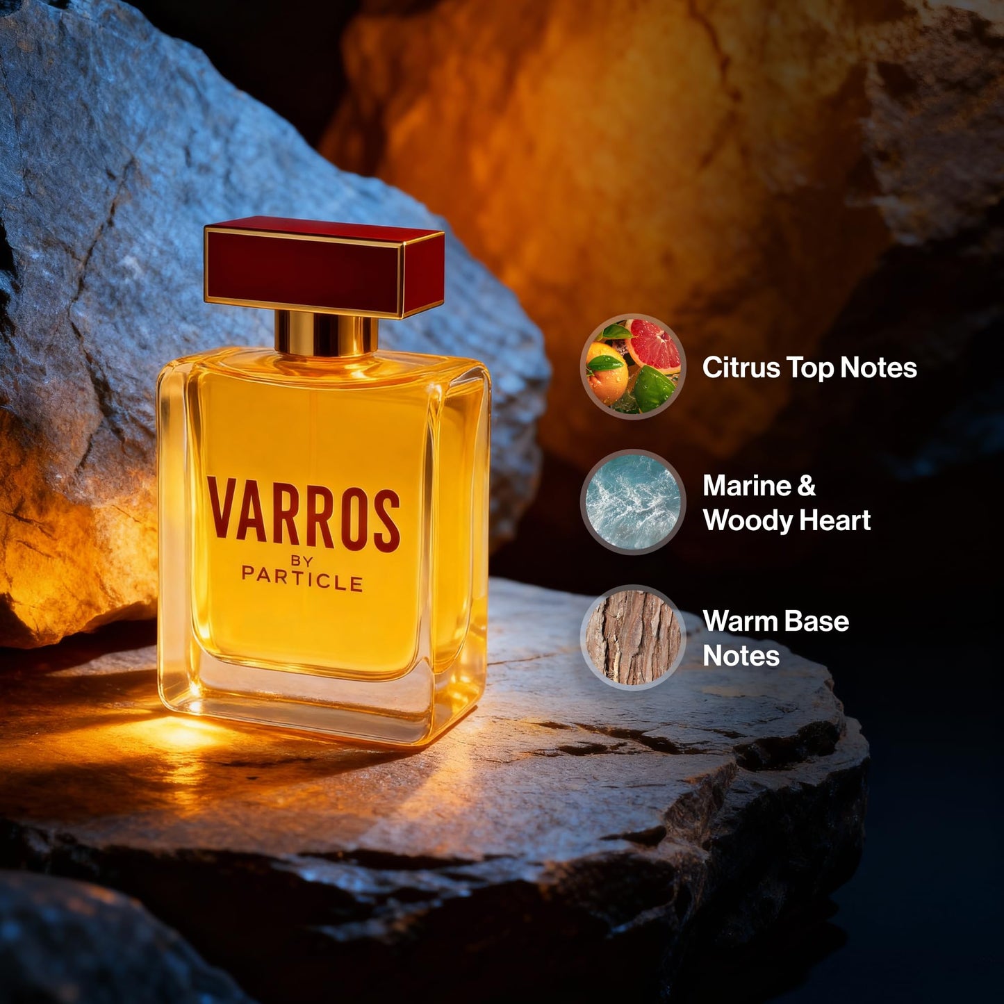 Particle Varros Cologne for Men 3.38 fl.oz Eau de Parfum Beauty & Personal Care Particle