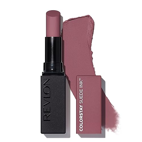 Revlon Lipstick, ColorStay Suede Ink, Built-in Primer, Stocking Stuffer for Women, Waterproof, Smudge-proof, Matte Color, 012 Power Trip, 0.09 oz Beauty & Personal Care REVLON