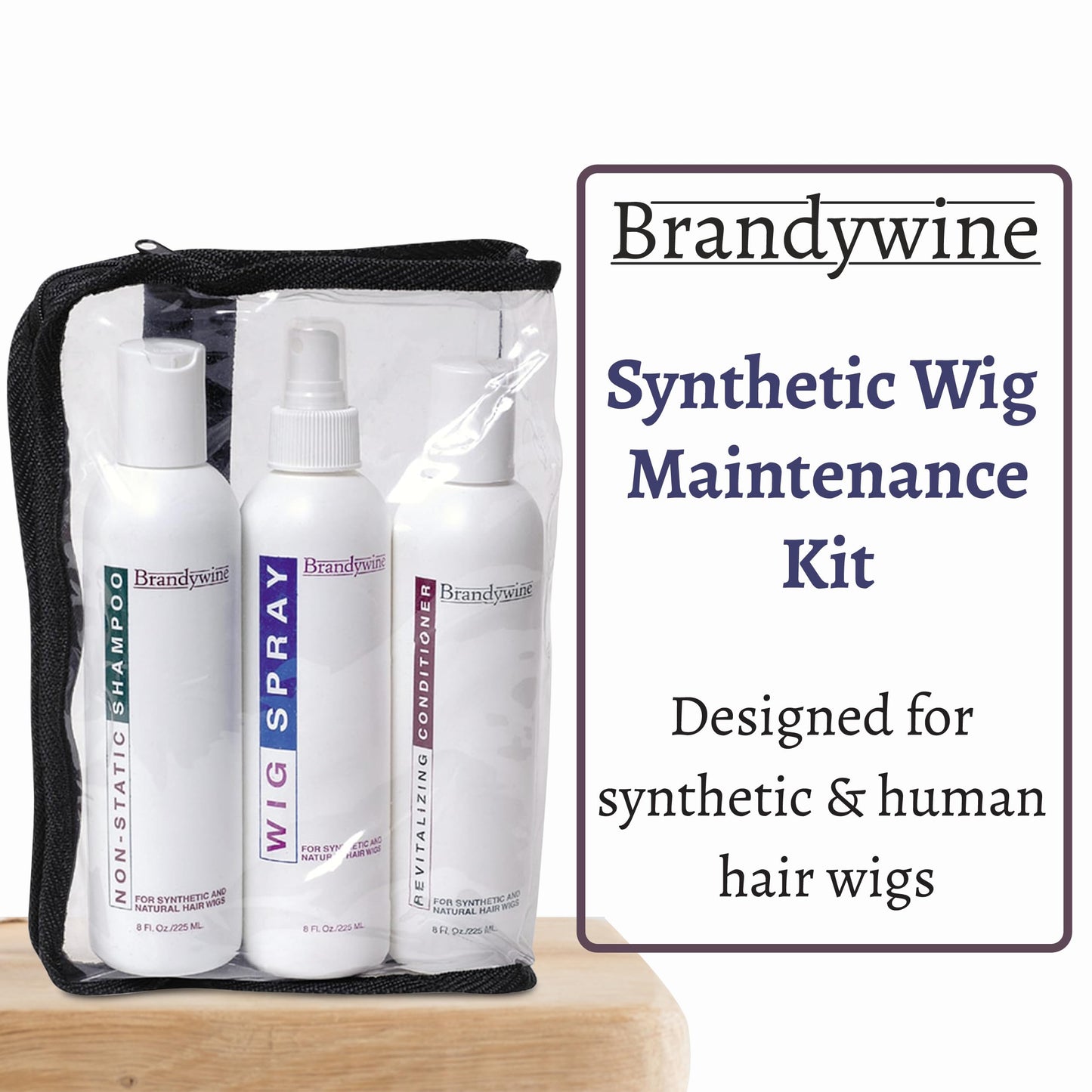 Gentle Wig Care Set, Non-static Shampoo, Wig Conditioner & Hair Spray For Synthetic & Natural Hair Wigs, Value Pack Beauty & Personal Care Brandywine