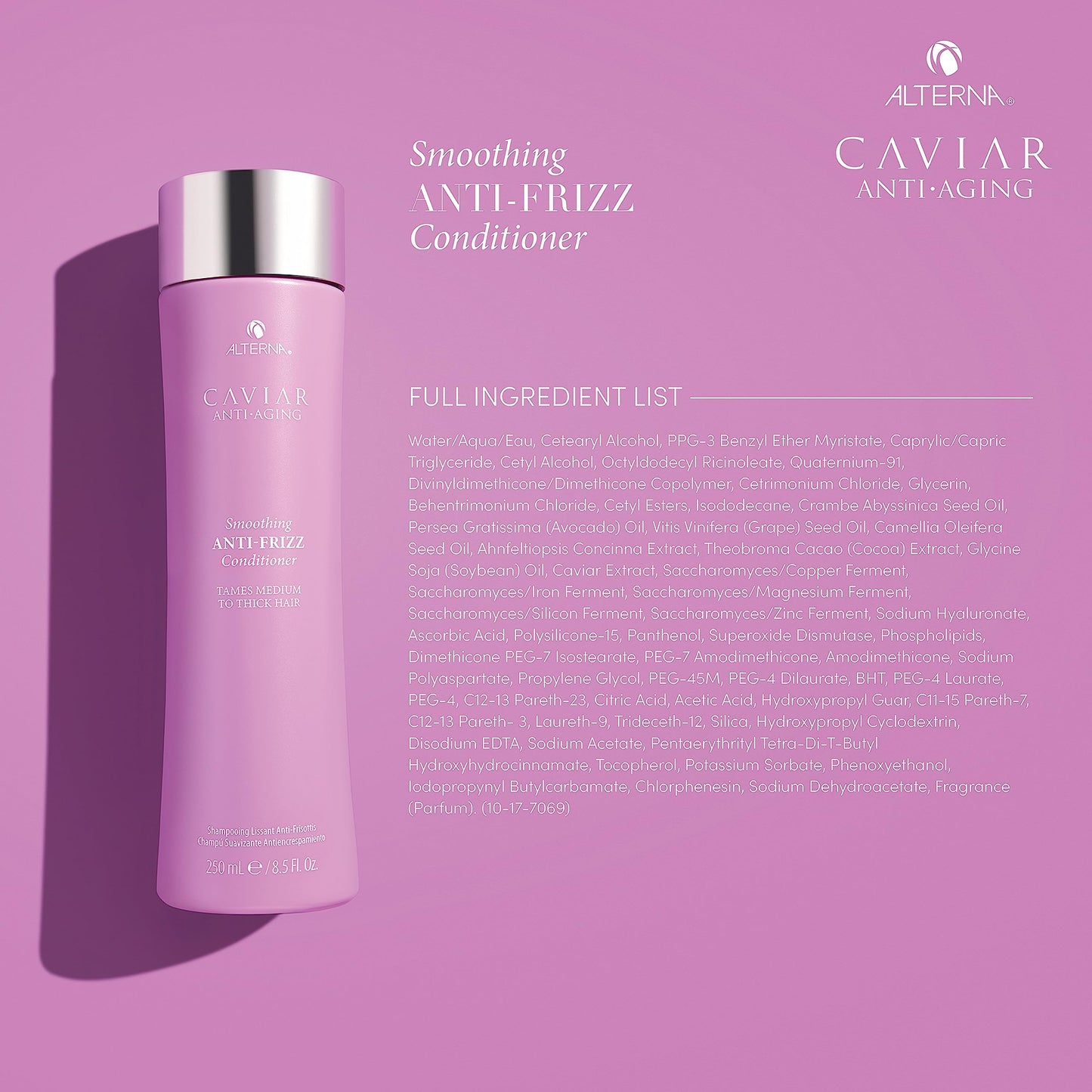 Alterna Haircare CAVIAR Anti-Aging Smoothing Anti-Frizz Conditioner 16.5 Fl Oz| For Medium, Thick Hair | Smooths Hair, Tames Frizz | Sulfate Free Beauty & Personal Care Alterna