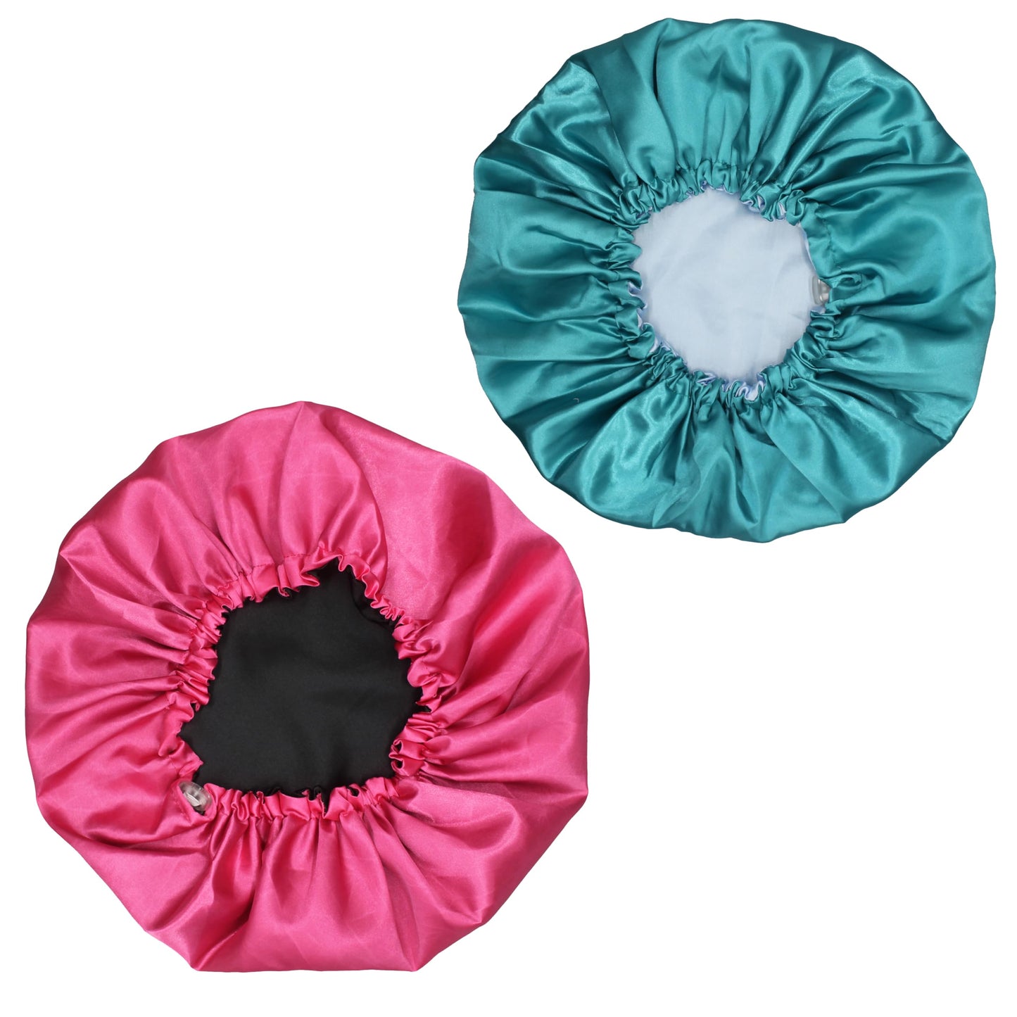 Hanbertti 2pcs of Satin Sleep Bonnet with Adjustable buckle, Silk Bonnet, Reusable Bath Hair Cap for Night Sleeping Reversible Double Layer (Fushia Beauty & Personal Care Hanbertti