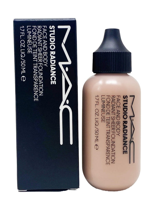 M.A.C Studio Radiance Face and Body Radiant Sheer Foundation - W4 (Rosy beige with rosy undertone for medium skin) 1.7 Fl Oz / 50 mL Beauty & Personal Care MAC