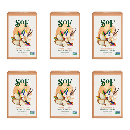 South Of France SoF Triple Milled Bar Soap - With Coconut Oil & Organic Shea Butter- Vegan & Non GMO- Free From Phthalates, Sulfates & Parabens- Sweet Beauty & Personal Care South Of France