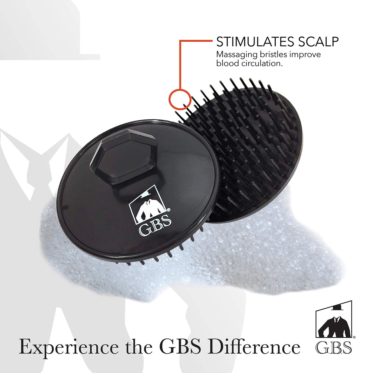 G.B.S Head Shampoo Scalp Massager Brush and Soft Palm Pocket Comb for All Hair Types, Pack of 3 (1 Black and 2 Gray) Made in U.S.A Beauty & Personal Care G.B.S