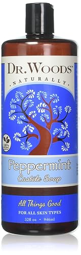 Dr. Woods Organic Castile Soap Peppermint, 32 Fluid Ounce - 4 Pack Beauty & Personal Care Dr. Woods