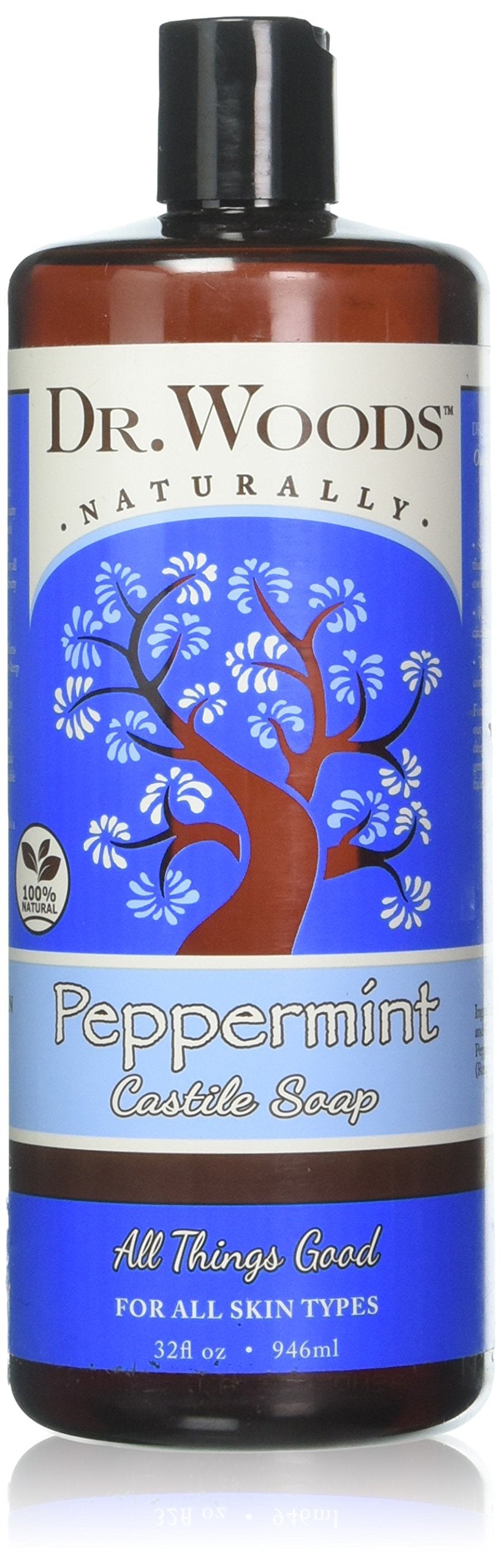 Dr. Woods Organic Castile Soap Peppermint, 32 Fluid Ounce - 4 Pack Beauty & Personal Care Dr. Woods