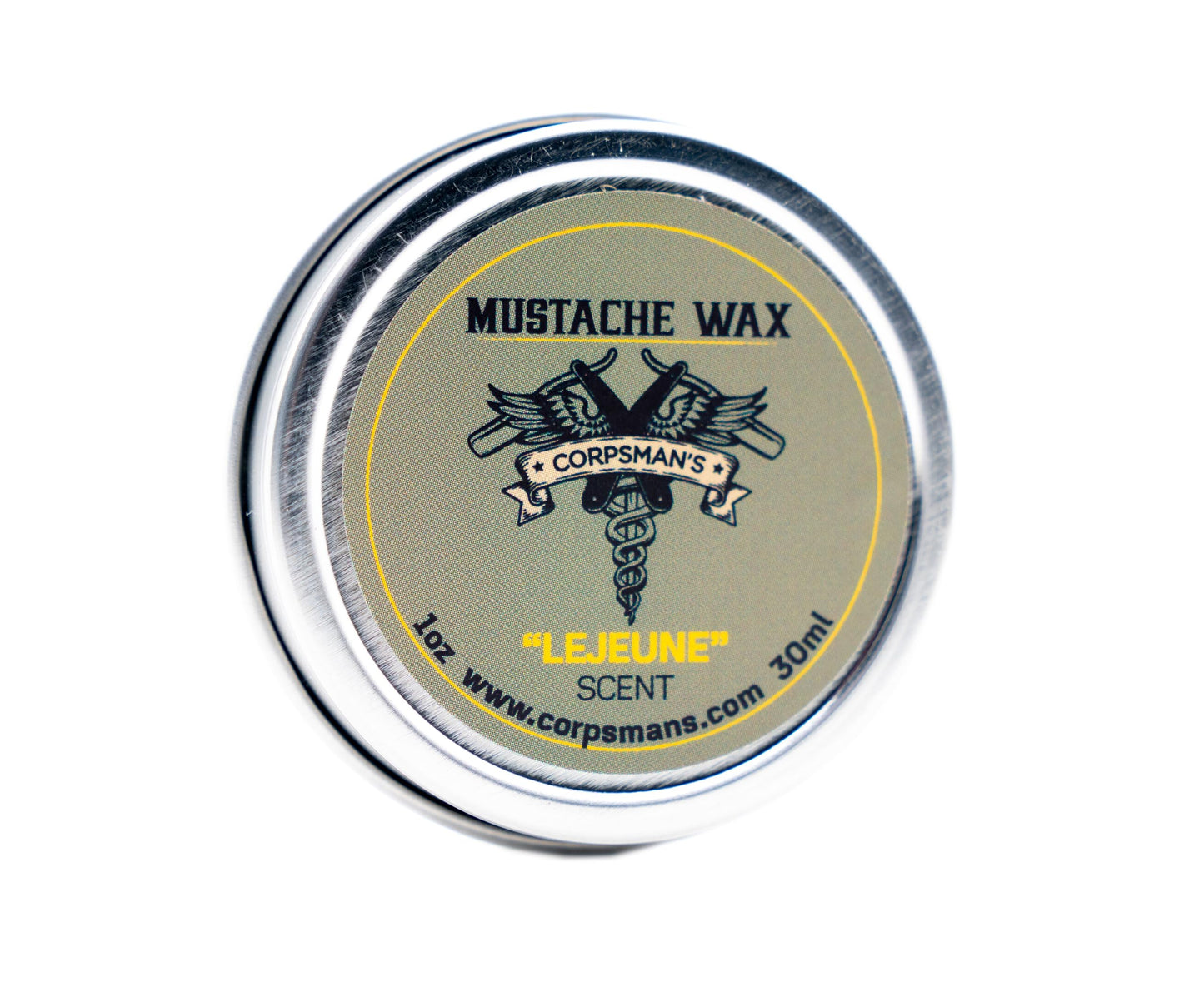 Corpsman's MUSTACHE WAX - Beeswax-based - Four Different Scents - 1 ounce (Lejune) Beauty and Personal Care Corpsman's