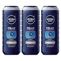 NIVEA MEN Relax Body Wash, Lavender and Sandalwood Scent, 3-in-1 Men's Body Wash, Face and Hair, Paraben Free, Vegan Formula, pH-Skin Friendly, 16.9 Beauty & Personal Care NIVEA MEN