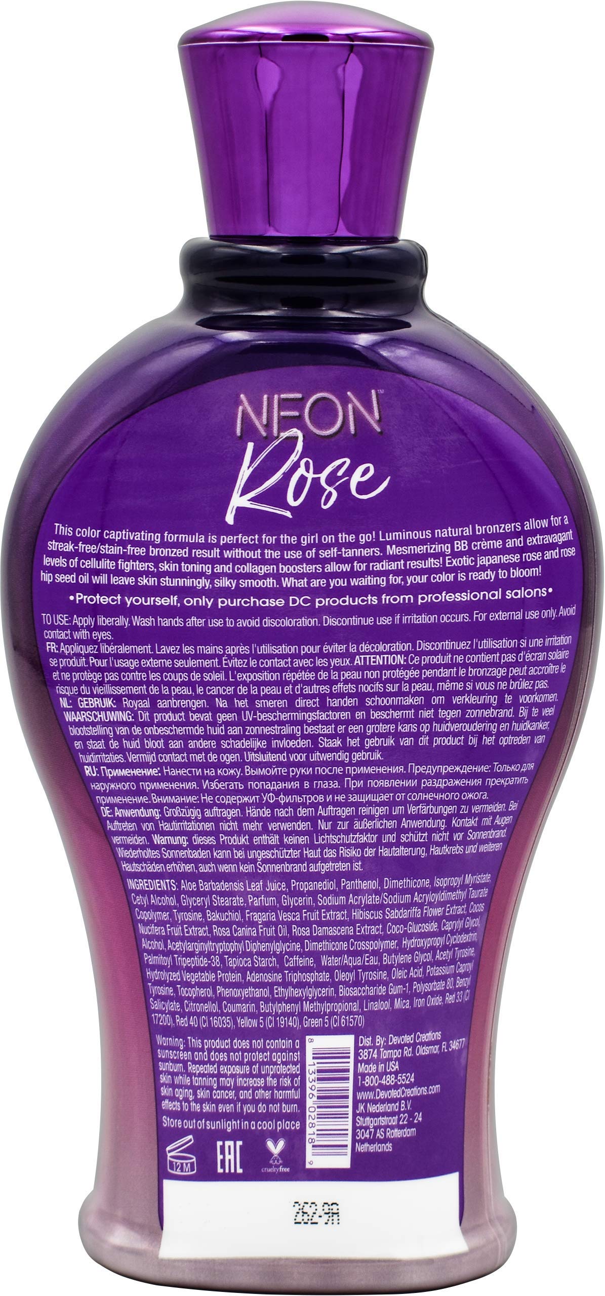 Devoted Creations Neon Rose Tanning Lotion with Natural Bronzers 12.25 oz Beauty & Personal Care Devoted Creations