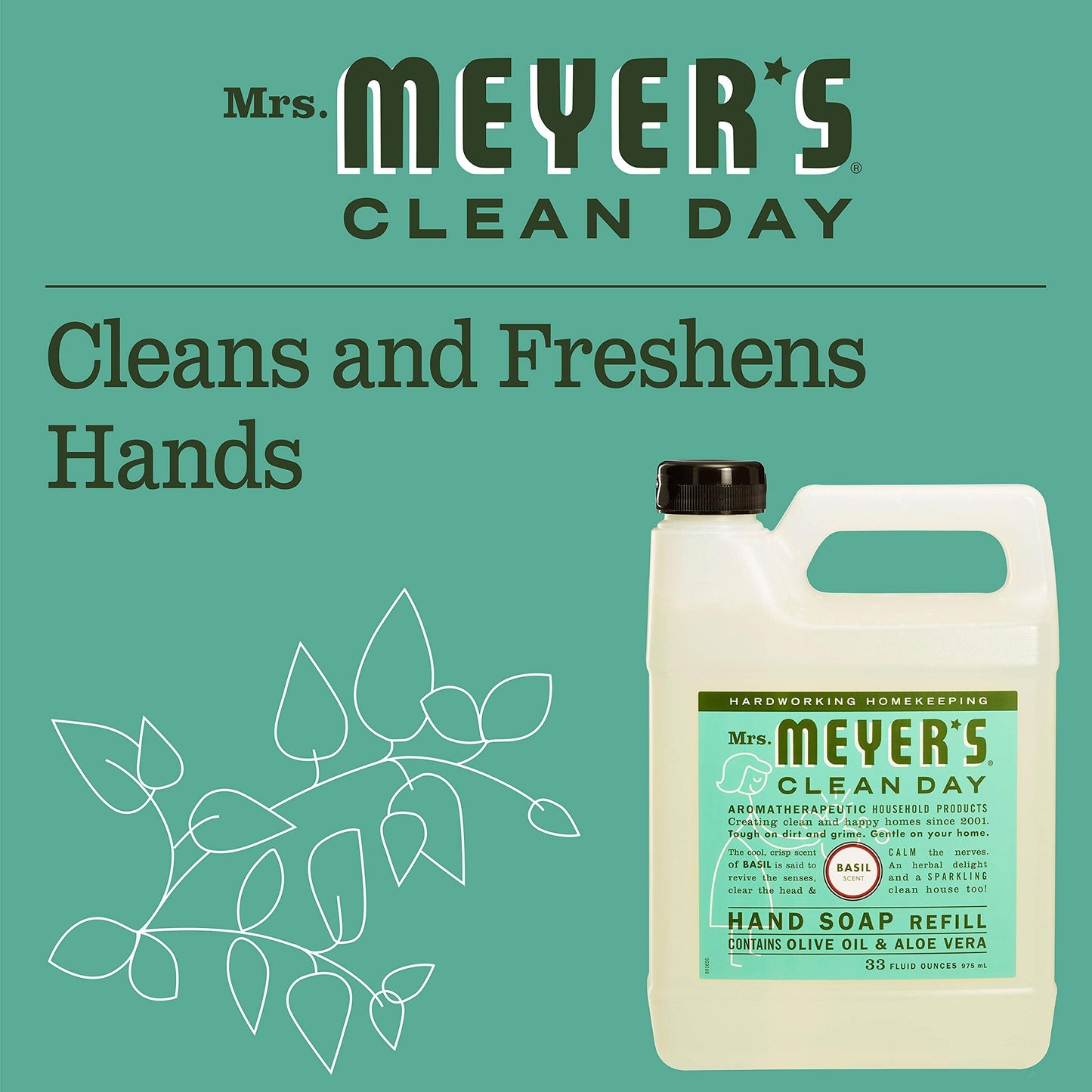 Mrs. Meyer's Clean Day Liquid Hand Soap Refill, 33 Fl Oz. (Pack of 2) Beauty & Personal Care Mrs. MEYER'S