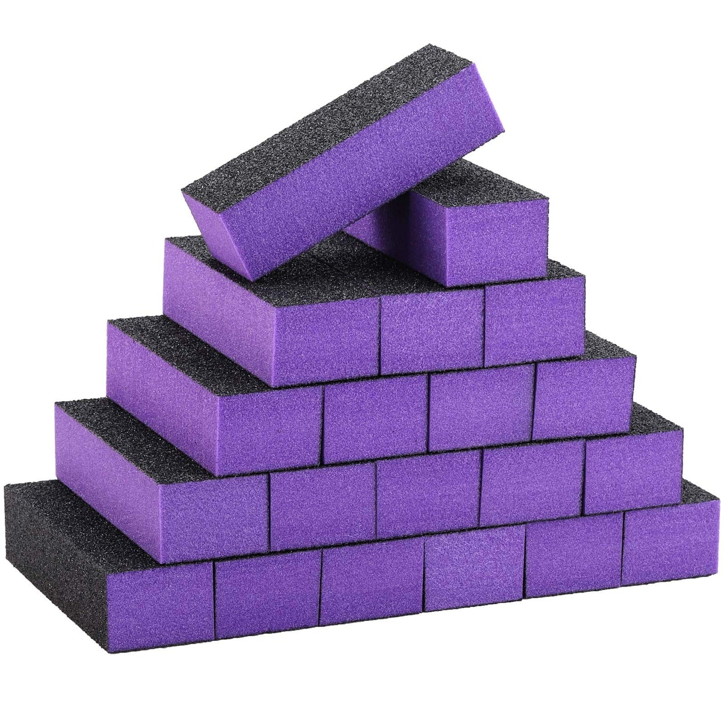 20 Pcs Nail Buffer Block Sponge Sanding Buffing File 80/120 Grit 3 Sides Nail Files for Manicure Nail Tools (Purple Black) Beauty & Personal Care LoveBB
