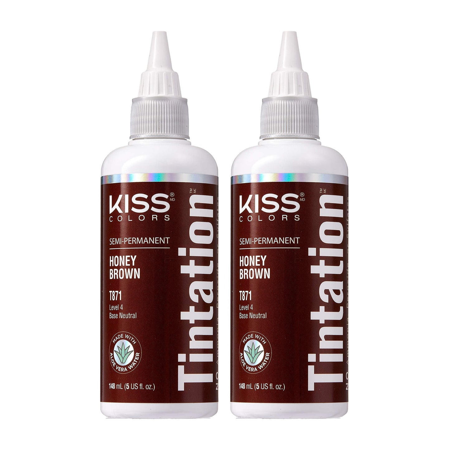 Red by Kiss Tintation Semi-Permanent Hair Color, Aloe Vera Water Based, Argan Oil, Olive Oil, Collagen & Keratin, Long-Lasting Color Dye (Honey Brown Beauty & Personal Care Red by Kiss