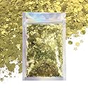 Gold - Face & Body Chunky Glitter - Hair, Makeup, Face, Body, Nails, Resin, Slime, Bath-Bombs, Candles, Arts & Crafts, and More - Solvent Resistant Beauty & Personal Care Electric Bliss Beauty
