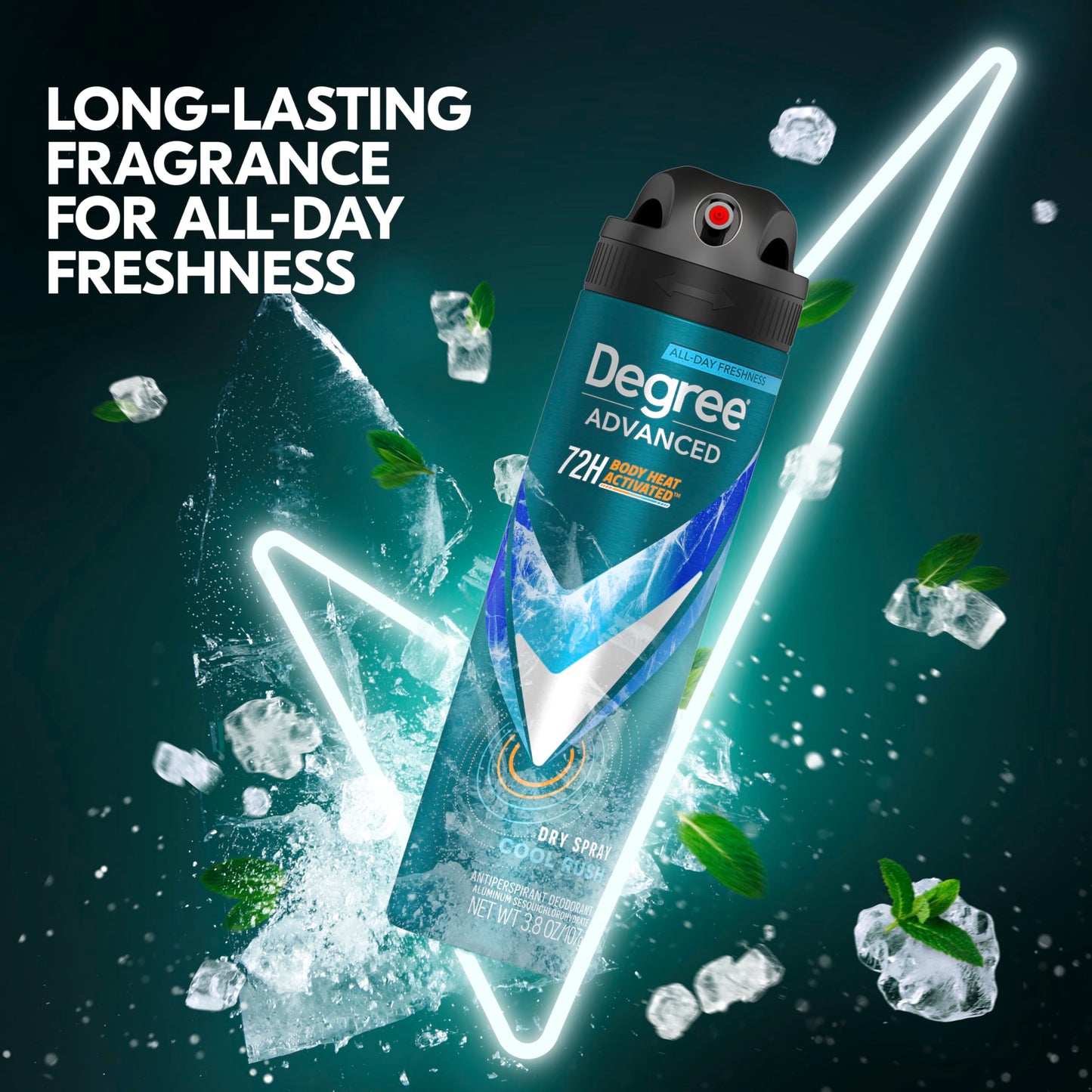 Degree Men Antiperspirant Deodorant Dry Spray Cool Rush 12 Count 72-Hour Sweat and Odor Protection Deodorant for Men With Body Heat Activated Beauty and Personal Care Degree