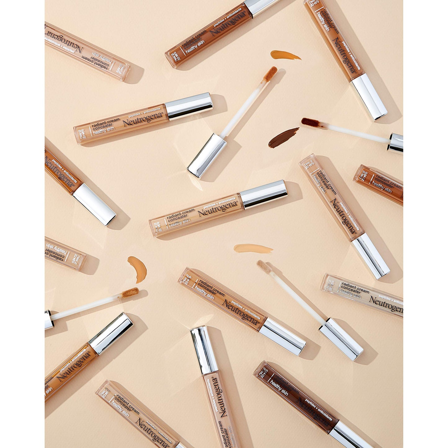 Neutrogena Healthy Skin Radiant Brightening Cream with Peptides & Vitamin E Antioxidant, Lightweight Perfecting Concealer, Non-Comedogenic, Mocha Beauty & Personal Care Neutrogena