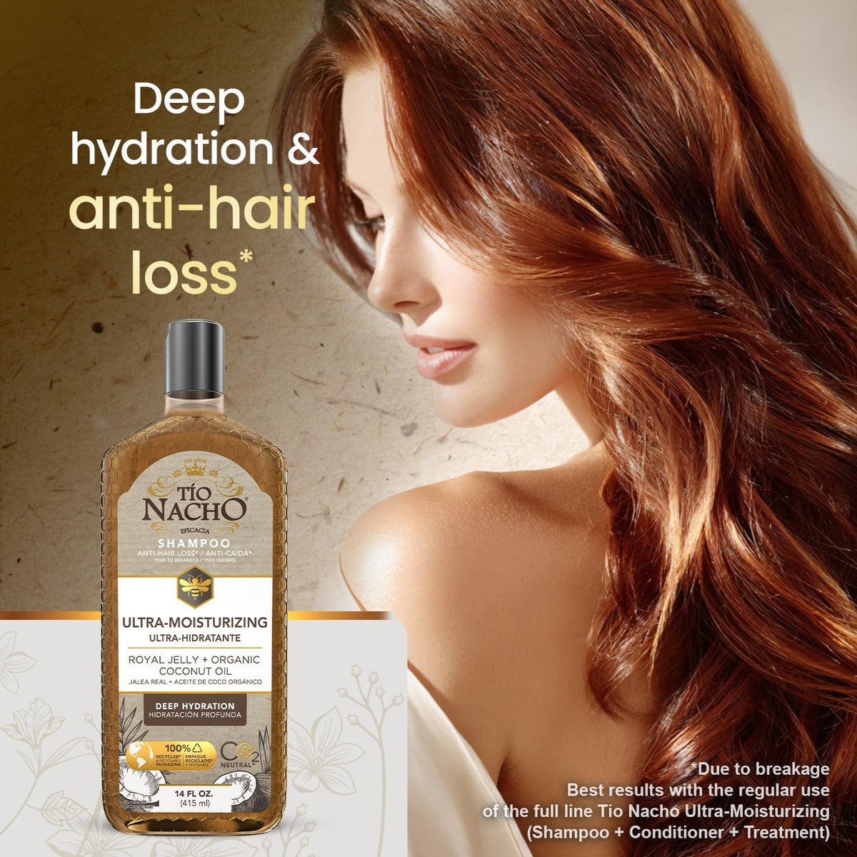 Tio Nacho Ultra Hydration Shampoo with Coconut Oil & Royal Jelly, Hydrating & Nourishing for Dry, Damaged Hair, Fights Frizz & Protects from Breakage Beauty & Personal Care Tio Nacho