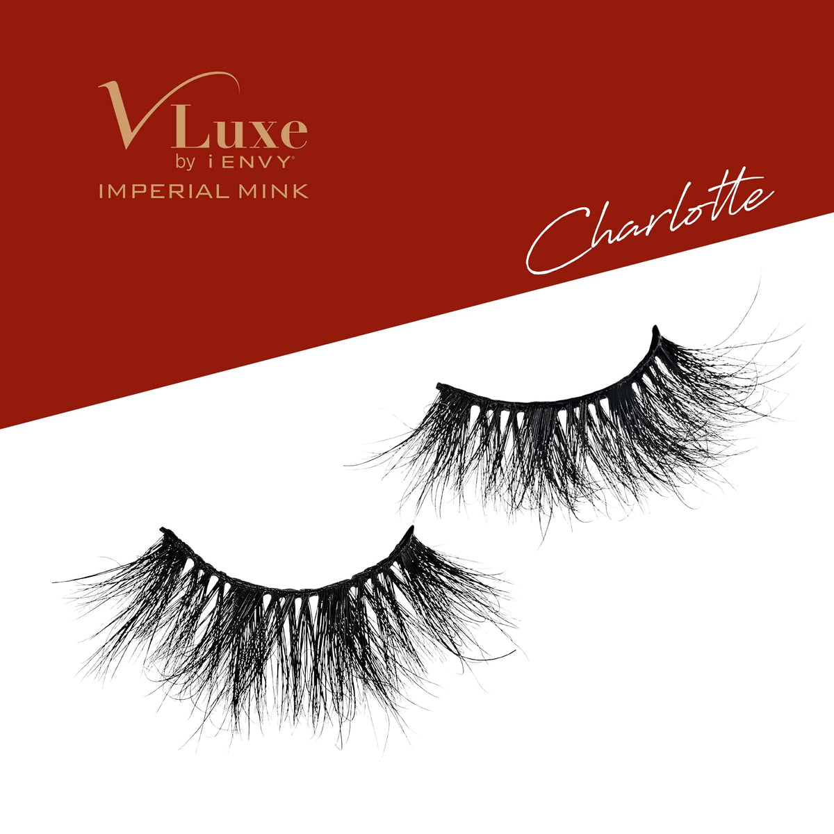 i•ENVY False Lashes, Imperial Mink High-End Eyelashes, Handcrafted Dramatic Natural Lashes, Wispy Fluffy Volume Extension Eyelashes (CHARLOTTE) Beauty & Personal Care i•ENVY