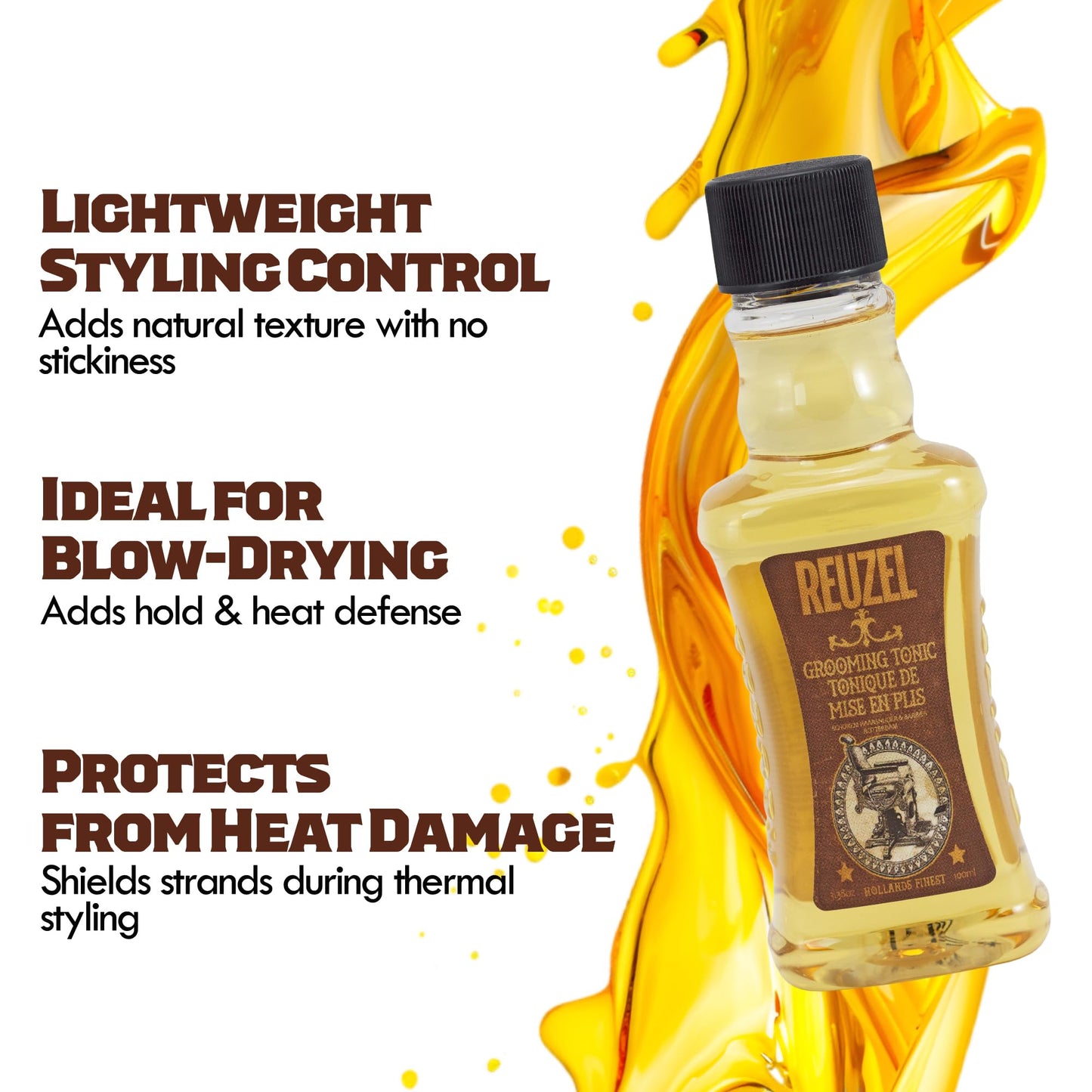 Reuzel Grooming Tonic, Hair Oil Treatment For Men, 3.38 oz Beauty & Personal Care REUZEL