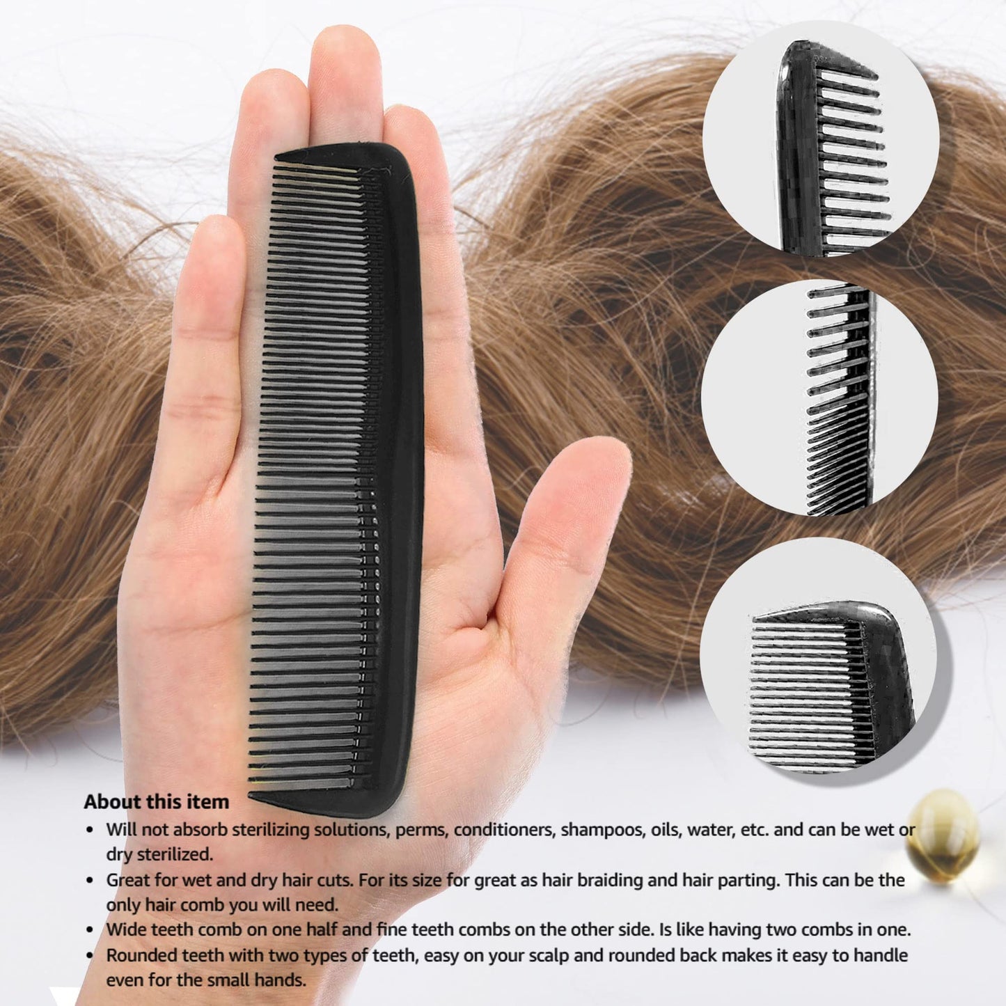 Soft 'N Style Hair Care 4-Pack Comb - Not Breakable - mens comb/fine tooth comb/peines para cabello Beauty and Personal Care Soft 'N Style