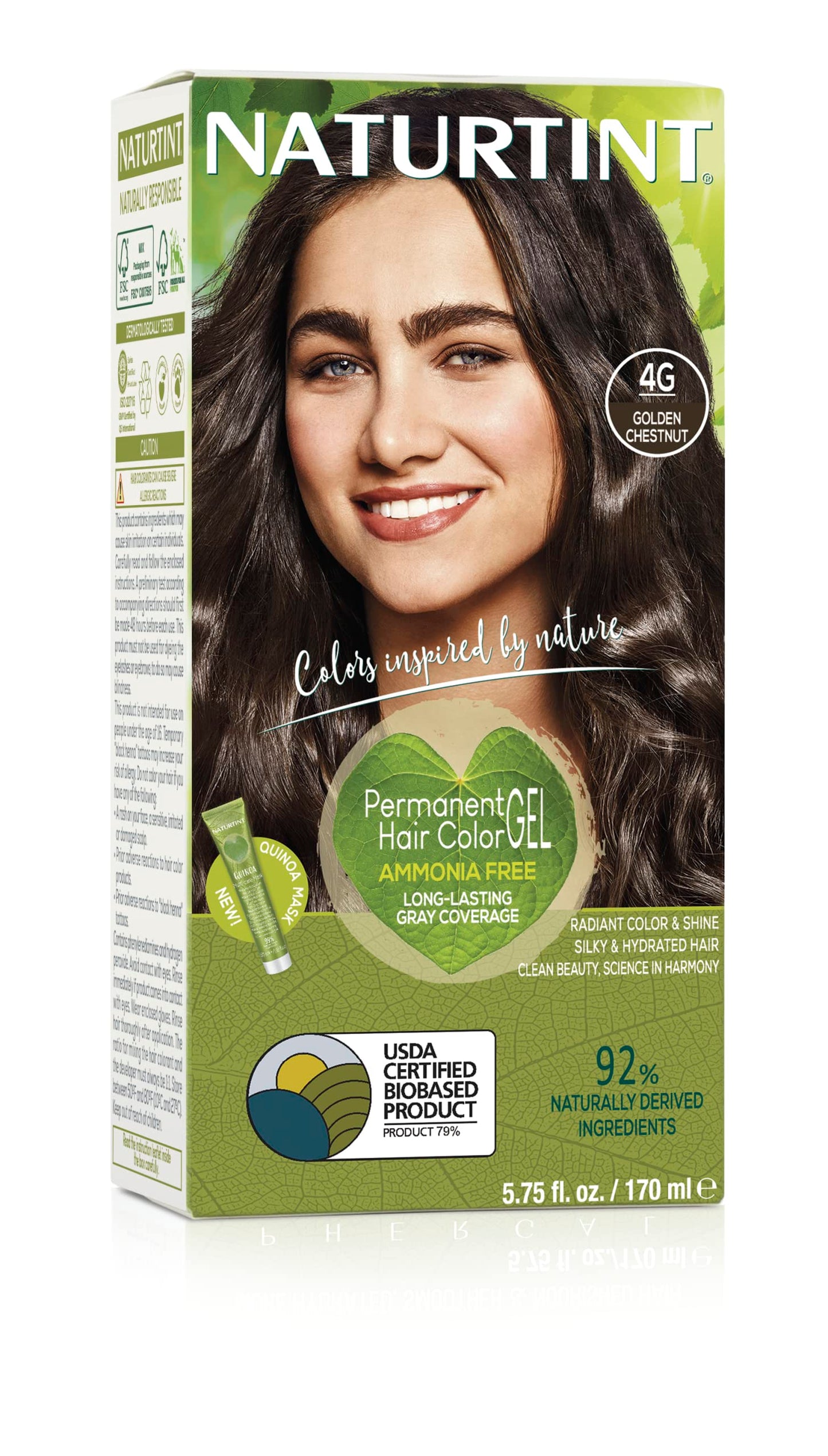 Naturtint, Hair Color Permanent Golden Chestnut 4G, 5.6 Fl Oz Beauty & Personal Care Naturtint