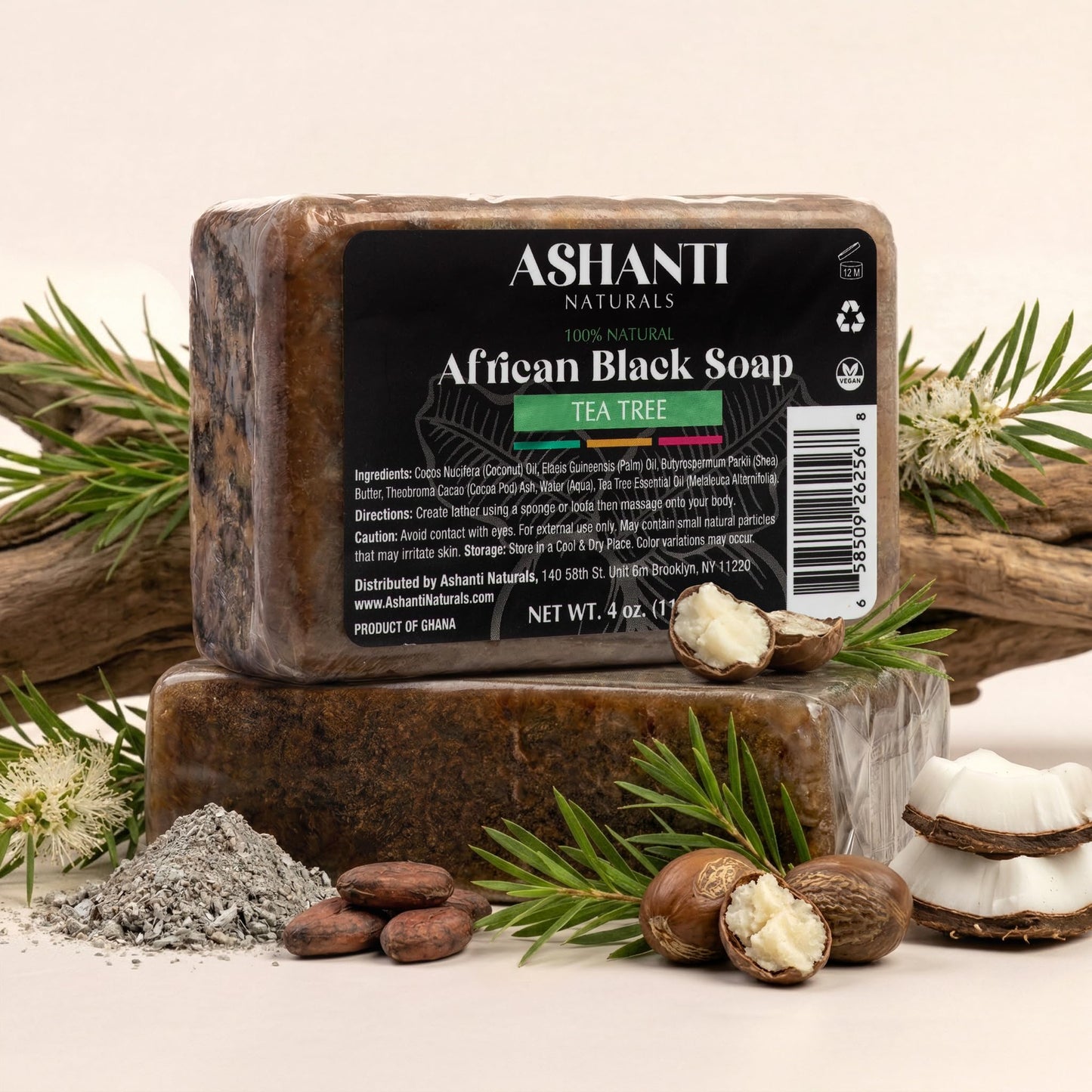 Ashanti Naturals100% African Black Soap Bars (Lemongrass) Beauty & Personal Care Ashanti Naturals