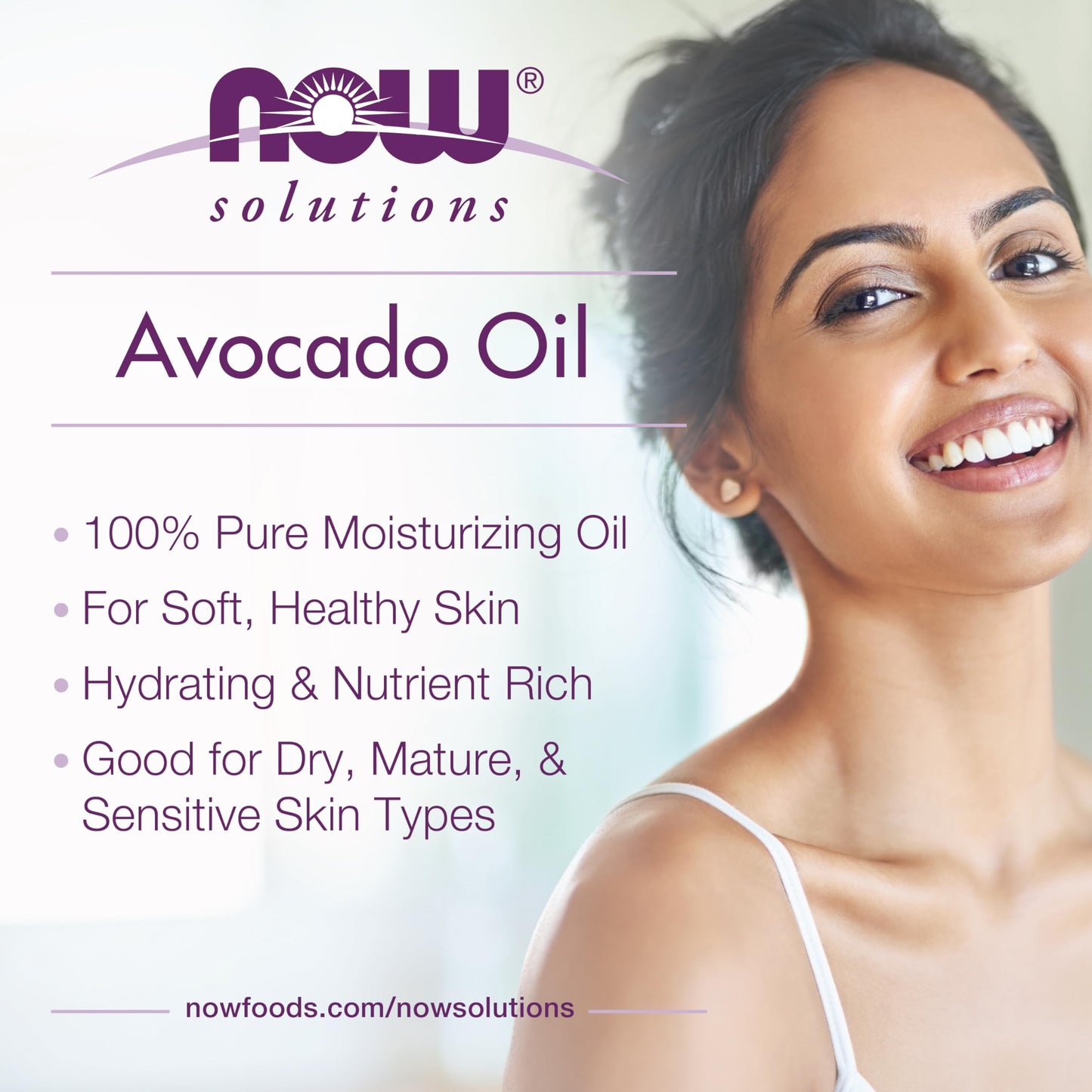 NOW Foods Solutions, Avocado Oil, 100% Pure Moisturizing Oil, Nutrient Rich and Hydrating, 4-Ounce Beauty & Personal Care Now