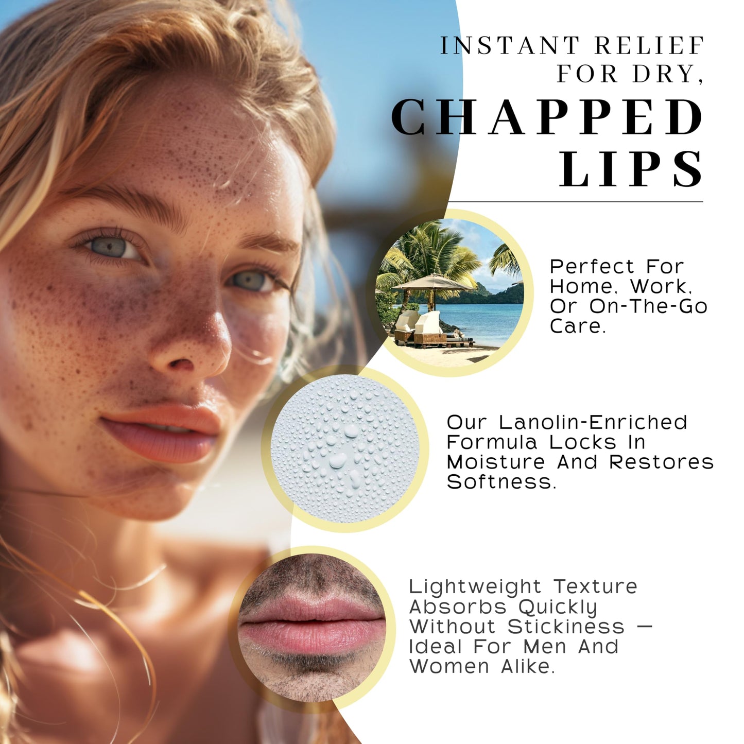 Vanman’s - Handmade Peppermint Beeswax Lip Balm (3 Pack) - Peppermint Balm with Rosemary, Almond and Coconut Oil - Bee Balm with Vitamin E - Ideal Beauty and Personal Care The VanMan Company