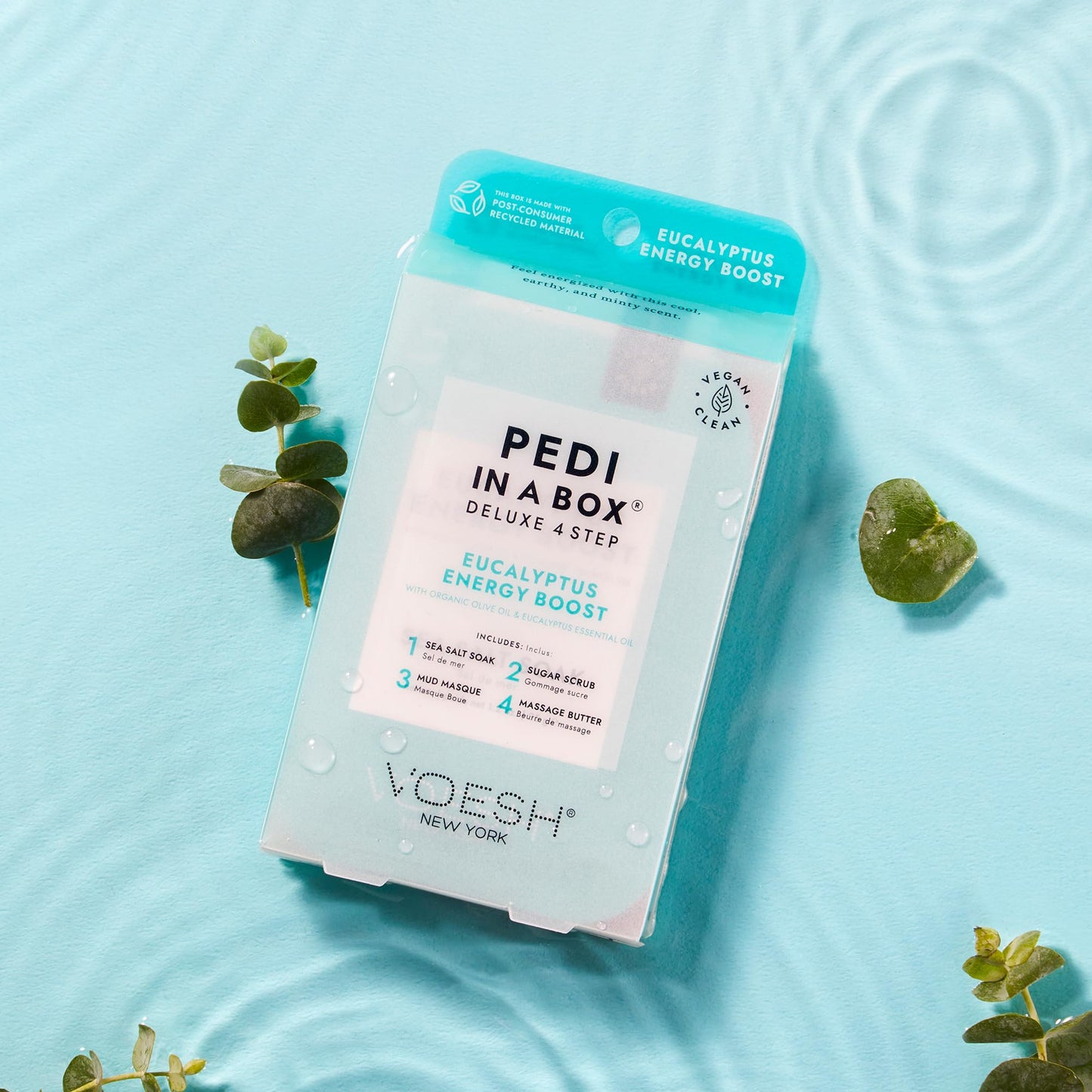 VOESH Pedi in a Box 4 Step Fresh Trio - 3 Pack of Ocean Refresh, Eucalyptus Energy Boost, & Cucumber Fresh Pedicure Set, DIY Pedi, Foot Spa Beauty & Personal Care VOESH