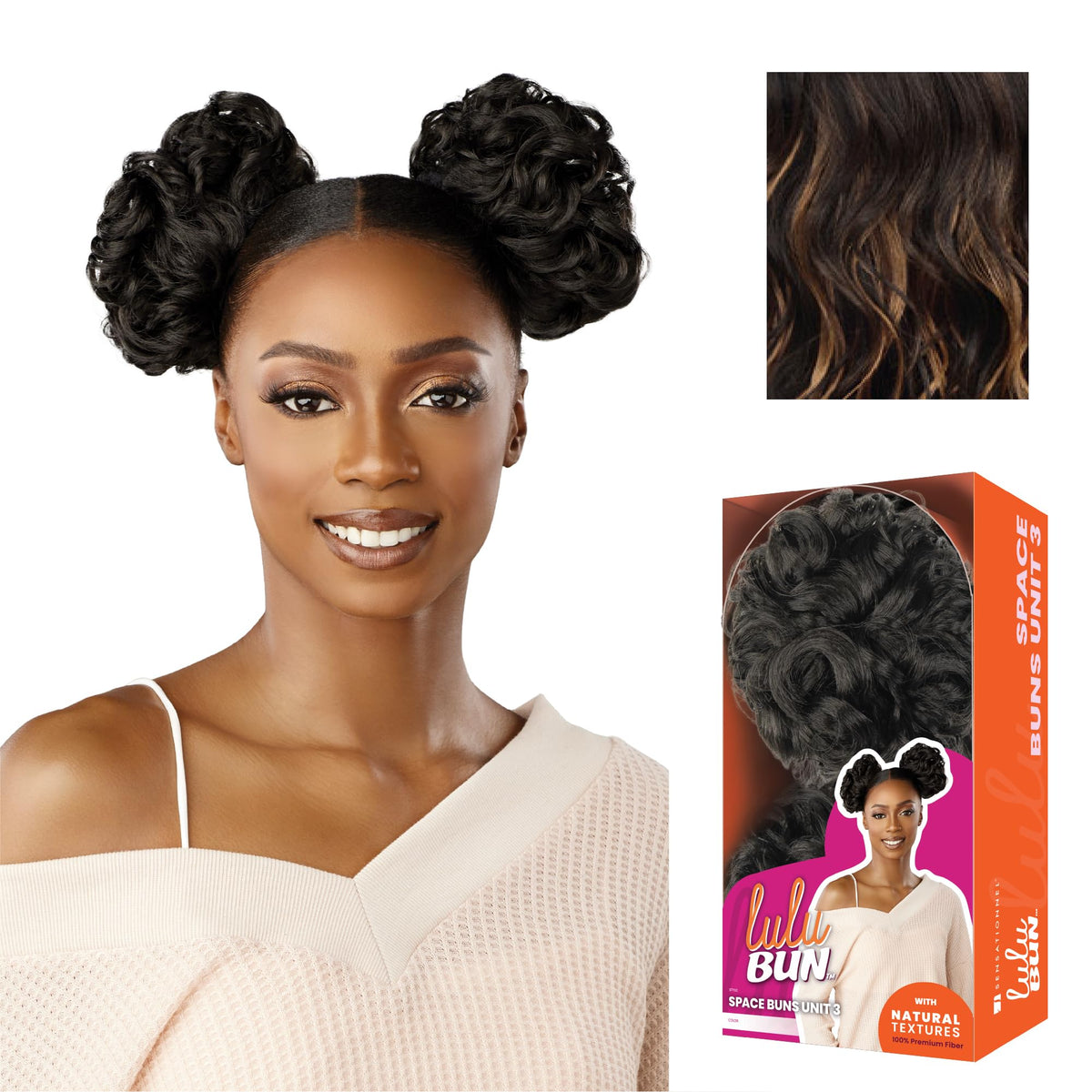 Sensationnel Lulu Bun Hairextensions-Space Buns Unit 3,F1B/27